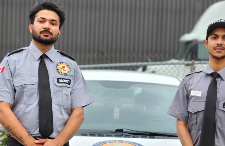 Two young boys are on Patrol for security